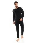Egyptian Cotton Thermal Set for Men 100% Cotton Material Egyptian Cottonil (Black, X-Large)