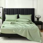 DCSKY 100% Egyptian Cotton Sheets King Size Bed Set, Deep Pocket King Sheet set-1600 Thread Count Cotton Naturally Cool Soft Breathable No Pill Elasticated Luxury Bedding for All Seasons(sage Green)