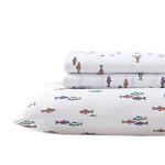 Eddie Bauer Kids - Twin XL Sheets, Stain-Resistant Toddler Bedding with Matching Sham(s), Super Soft, Ideal Boy Room Essentials (Fish Lake White, Twin XL)