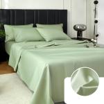 DCSKY 100% Egyptian Cotton Sheets King Size Bed Set, Deep Pocket King Sheet set-1600 Thread Count Cotton Naturally Cool Soft Breathable No Pill Elasticated Luxury Bedding for All Seasons(sage Green)