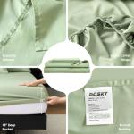 DCSKY 100% Egyptian Cotton Sheets King Size Bed Set, Deep Pocket King Sheet set-1600 Thread Count Cotton Naturally Cool Soft Breathable No Pill Elasticated Luxury Bedding for All Seasons(sage Green)