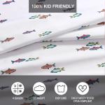 Eddie Bauer Kids - Twin XL Sheets, Stain-Resistant Toddler Bedding with Matching Sham(s), Super Soft, Ideal Boy Room Essentials (Fish Lake White, Twin XL)