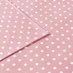 Mi Zone Pink Full Size Sheet Sets Kids Polka Dot Sheets for Girls 100% Cotton Percale Soft Sheet Set, Flat Sheet, Fitted Sheet, Pillowcase, Breathable All Season Bed Set, Fits up to 14" Mattress