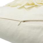 OiseauVoler 3D Sunflower Handmade Throw Pillow Covers Decorative Floral Pillowcases Cushion Covers for Couch Living Room Home Decor Creamy White 18x18 Inches
