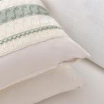 Fancy Homi Set of 1 Sage Green Boho Lumbar Decorative Throw Pillow Covers 12x20 Inch for Living Room Bedroom Couch Bed Chair, Rustic Retro Cushion Case, Bohemian Room Home Decor