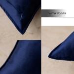 JIAHANNHA Velvet Navy Blue Throw Pillow Covers 18x18 Inches Pack of 2 Soft Decorative Square Cushion Covers for Couch Sofa Bed Livingroom Car,45x45Cm