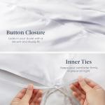 Ella Jayne Duvet Cover Full (3 Pieces), 100% Cotton Percale, Full/Queen, Soft Breathable & Lightweight, Including Full Size Duvet Cover (1 Piece) 90 x 90 Inches with 2 Pillow Shams (White Design)