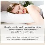 Pizuna Pure 100% Cotton Queen Duvet Cover with Shams, Luxurious 400 Thread Count Long Staple Cotton Sateen Weave with Hidden Button Closure (Combed White Cotton Duvet Covers Queen)
