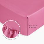 Wake In Cloud - Toddler Bedding Set for Boys Girls, 4 Pieces Soft Crib Bed Set Including Comforter, Sheets and Pillowcase, Hot Pink