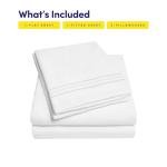 1500 Supreme Collection Queen Sheet Sets White - Luxury Hotel Bed Sheets and Pillowcase Set for Queen Mattress - Extra Soft, Elastic Corner Straps, Deep Pocket Sheets, Queen White