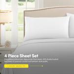 1500 Supreme Collection Queen Sheet Sets White - Luxury Hotel Bed Sheets and Pillowcase Set for Queen Mattress - Extra Soft, Elastic Corner Straps, Deep Pocket Sheets, Queen White