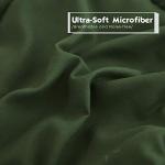 HIG 3pc Green Queen Comforter Set Duvet Insert, Reversible, All Season, Box Stitched, with Corner Tabs, Soft, Fluffy