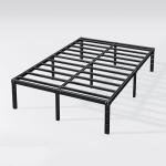 Hafenpo 14 Inch Queen Bed Frame - Sturdy Metal Platform Queen Size, No Box Spring Needed, Heavy Duty, Easy Assembly, Strong Bearing Capacity, Under Bed Storage, Black
