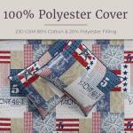 3-Piece Quilt Set – Nautical Americana Patchwork Print All-Season Soft Microfiber Bedspread with Shams - Bedding by LHC (King)