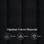 Allewie Queen Bed Frame, Velvet Upholstered Platform Bed with Vertical Channel Tufted Headboard, Mattress Foundation with Strong Wooden Slats, Box Spring Optional, Easy Assembly, Black