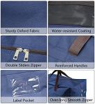 iwill CREATE PRO Pack of 3 100L Large Size Clothing Bedding Storage Bags with Carry Handles, Duffle Bag for Travel Big Carry Bag for RV Travel, House Moving Bags, Blue