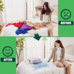 HIBAG Vacuum Storage Bags with Electric Pump, Vacuum Seal Space Saver Bags for Clothes, Clothing, Pillows, Blanket Bedding Comforters, Jumbo 10 pack