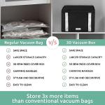 Compactor Vacuum Storage Bag M | Space Saver Vacuum Storage Bags for Clothes, Comforters & Blankets | Ultimate Storage Solution for Wardrobe | Black Semi-Rigid Box |