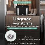 Compactor Vacuum Storage Bag M | Space Saver Vacuum Storage Bags for Clothes, Comforters & Blankets | Ultimate Storage Solution for Wardrobe | Black Semi-Rigid Box |