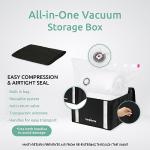 Compactor Vacuum Storage Bag M | Space Saver Vacuum Storage Bags for Clothes, Comforters & Blankets | Ultimate Storage Solution for Wardrobe | Black Semi-Rigid Box |