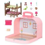 Li’l Woodzeez – Bunk Beds Playset – Travel Toy – Compact Travel Suitcase – Dollhouse Furnitures & Accessories Included – Pretend Play for 3+ Years