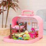 Li’l Woodzeez – Bunk Beds Playset – Travel Toy – Compact Travel Suitcase – Dollhouse Furnitures & Accessories Included – Pretend Play for 3+ Years