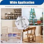 Taiss 20 Set Crib Screws M6x20mm/40mm/60mm/80mm Baby Bed Crib Screws Hardware Replacement Kit,Bunk Bed Bolts Hex Socket Cap Screws Bolt with Barrel Nuts/Wrenches for Beds Furniture Headboards