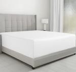 California Design Den Luxury Queen Size Fitted Sheet Only - 100% Cotton, 600 Thread Count, Soft Deep Pocket Bottom Fitted Sheet, Sateen Weave, Hotel Quality, Featuring Foot Side Indicator - White