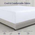 California Design Den Luxury Queen Size Fitted Sheet Only - 100% Cotton, 600 Thread Count, Soft Deep Pocket Bottom Fitted Sheet, Sateen Weave, Hotel Quality, Featuring Foot Side Indicator - White