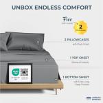 THREAD SPREAD 100% Egyptian Cotton Sheets Queen Size - 1500 Thread Count 4 PC Queen Sheet Set Egyptian Cotton, Sateen Luxury Sheets Queen Size, High Thread Count Sheets, 17" Deep Pocket - Dark Grey