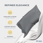 THREAD SPREAD 100% Egyptian Cotton Sheets Queen Size - 1500 Thread Count 4 PC Queen Sheet Set Egyptian Cotton, Sateen Luxury Sheets Queen Size, High Thread Count Sheets, 17" Deep Pocket - Dark Grey