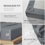 THREAD SPREAD 100% Egyptian Cotton Sheets Queen Size - 1500 Thread Count 4 PC Queen Sheet Set Egyptian Cotton, Sateen Luxury Sheets Queen Size, High Thread Count Sheets, 17" Deep Pocket - Dark Grey