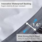 ELVEN HOME King Size Mattress Pad Waterproof, Cooling Mattress Topper Noiseless, Leak Proof Mattress Protector Deep Pocket Washable, Quilted Fitted Soft King Mattress Pad Cover (78x80 inch, Grey)