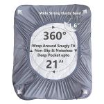 ELVEN HOME King Size Mattress Pad Waterproof, Cooling Mattress Topper Noiseless, Leak Proof Mattress Protector Deep Pocket Washable, Quilted Fitted Soft King Mattress Pad Cover (78x80 inch, Grey)