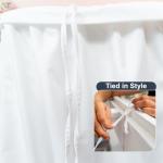 Cottington Lane Extended Ruffled College Dorm Bed Skirt Twin XL 36 Inch Drop, Premium Quality 1800 Brushed Microfiber Extra Long Dust Ruffle, White