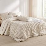Bedsure Bed in a Bag Queen - 7 Pieces Plaid Seersucker Bedding Comforter Sets, Soft Lightweight Beige Boho Bed Set with Comforters Queen Size, Sheets, Pillowcases & Shams