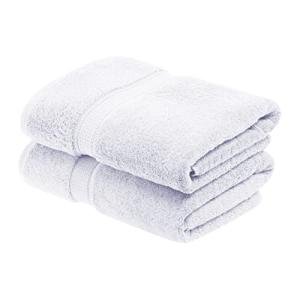 Superior Egyptian Cotton Pile Bath Towel Set of 2, Ultra Soft Luxury Towels, Thick Plush Essentials, Absorbent Heavyweight, Guest Bath, Hotel, Spa, Home Bathroom, Shower Basics, White