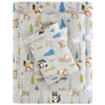True North by Sleep Philosophy Cozy Flannel Warm 100% Cotton Sheet - Novelty Print Animals Stars Cute Ultra Soft Cold Weather Bedding Set, Twin, Multi Forest Animals 3 Piece