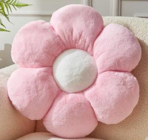 Vdoioe Pink Flower Pillow,Flower Shaped Throw Pillow 15.7In Daisy Pillow Cushion Cute Flower Seating Cushion Home Decorative Pillows for Sofa Couch Bed