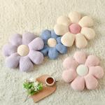 Xuyier Flower Shaped Throw Pillow,Soft Daisy Pillow with Decorative Pillows for Bed Couch Chair Floor, Flower Plush Pillows for Living Room Bed Room Seat Cushion(14.9" Ivory)
