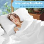 SONORO KATE 100% Egyptian Cotton Sheets Set, Extra Deep Pocket up to 18"-24",1000 High Thread Count, Soft & Breathable 5-Star Hotel Sateen Bed Sheets - 4 PC (White,King)