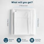 SONORO KATE 100% Egyptian Cotton Sheets Set, Extra Deep Pocket up to 18"-24",1000 High Thread Count, Soft & Breathable 5-Star Hotel Sateen Bed Sheets - 4 PC (White,King)