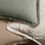 MIULEE Christmas Decorative Throw Pillow Covers Neutral Linen Fringe Fall Throw Pillows Set of 2 Natural Beige Boho Farmhouse Cushion Covers with Tassels for Couch Sofa Bed Home Decor 20x20 Inch