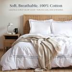 Ella Jayne Duvet Cover King (3 Pieces), 100% Cotton Percale, King/Cali King, Soft, Breathable & Lightweight Including King Duvet Cover (1 Piece) 106 x 90 Inches with 2 Pillow Shams (Navy Design)
