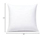 JIEITIVE Throw Pillow Inserts Hypoallergenic Premium Pillow Stuffer Square Form for Decorative Pillow Covers Cushion Set of 1-18 x 18 Inches