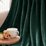 Exclusivo Mezcla Extra Large Fleece Throw Blanket for Couch, Sofa, 300GSM Super Soft and Warm Blankets, Forest Green Throw All Season Use, Cozy, Plush, Lightweight, 50x70 Inches