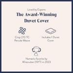 Brooklinen Luxury Percale Duvet Cover – 100% Cotton, Cool, Crisp, Extra-Long Corner Ties, Button Closure, Soft & Breathable – Machine Washable, Duvet Cover King/California King Bed Sizes (Cream)