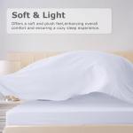Homilay Twin Size Bed Sheet Set - 3 Piece Soft Microfiber Sheets with Deep Pockets, Cooling Technology, and Wrinkle-Free Pillowcase. Hotel-Quality, Durable Bedding, Brilliant White