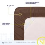 Queen Size Bed Sheets - Breathable Luxury Sheets with Full Elastic & Secure Corner Straps Built In - 1800 Supreme Collection Extra Soft Deep Pocket Bedding Set, Sheet Set, Queen, Brown