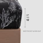 HYPREST Grey Black Sheets King,Deep Pocket Sheets, 1800 Thread Count Pattrn Bed Sheets Soft Breathable Cute Printed Boho Farmhouse Bed Sheets, Oeko-Tex Certificated- Up to 18 Inch